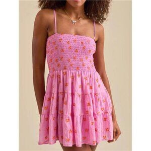 Floral Smocked Tiered Mini Cami Dress